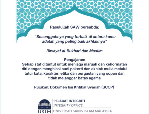 Integriti Bermula Dengan Akhlak Mulia